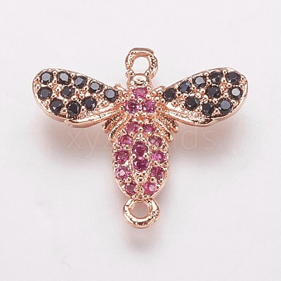 Brass Cubic Zirconia Links ZIRC-K070-03-D01-1