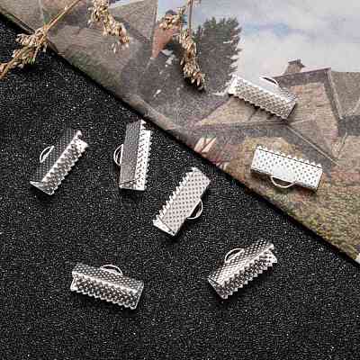Iron Ribbon Crimp Ends E183-S-1