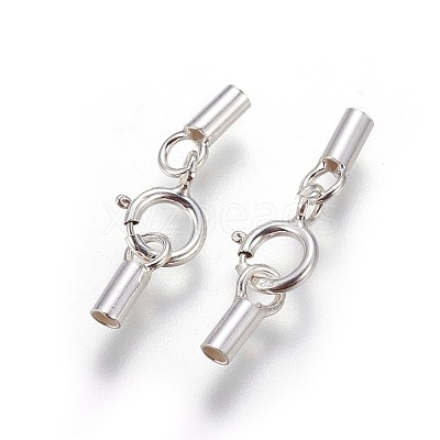 925 Sterling Silver Spring Ring Clasps STER-G019-B-08S-1