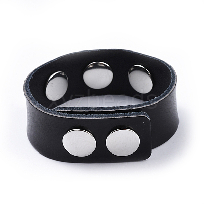Leather Chunk Bracelet Making AJEW-R014-3-1