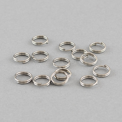 Tarnish Resistant 304 Stainless Steel Split Rings A-STAS-Q186-01-6mm-1