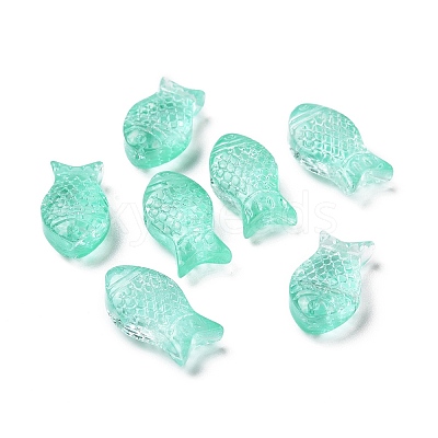 Transparent Spray Painted Glass Beads X1-GLAA-I050-10C-1