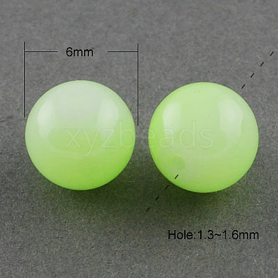 Imitation Jade Glass Beads Strands DGLA-S076-6mm-17-1