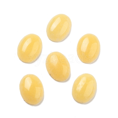 Natural Yellow Jade Cabochons G-G145-01B-53-1