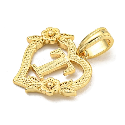 Heart Brass Pendants KK-I714-04G-T-1