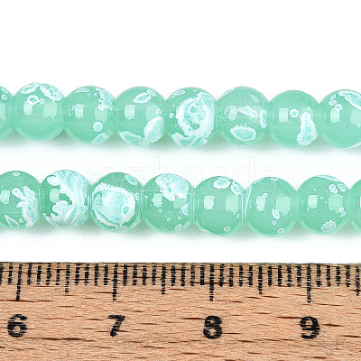 Baking Paint Glass Beads Strands DGLA-N015-6mm-07-1