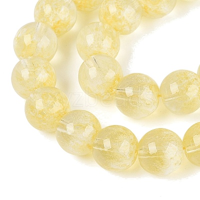 Transparent Half Spray Painted Glass Beads Strands LS-GLAA-Q110-02A-01-1