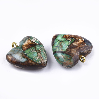 Assembled Bronzite and Imperial Jasper Pendants G-T111-04J-1