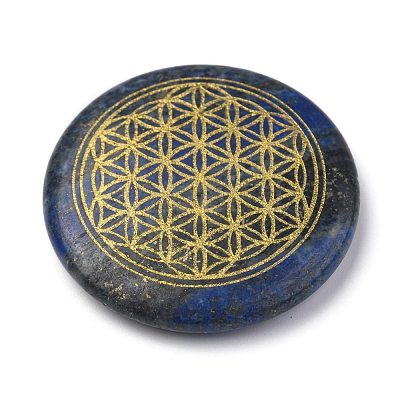 Chakras Themed Natural Lapis Lazuli Cabochons G-P001-22F-1
