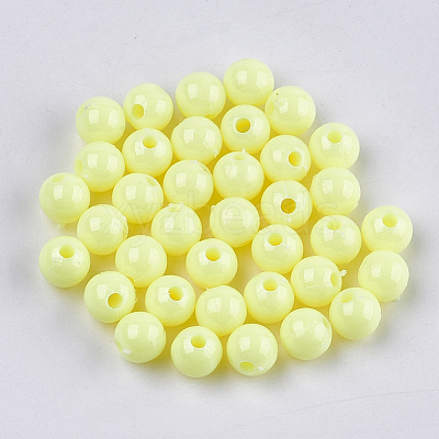 Opaque Plastic Beads KY-T005-6mm-622-1