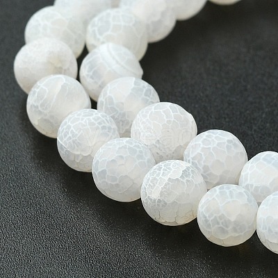 Natural Weathered Agate Beads Strands G-G589-8mm-03-1