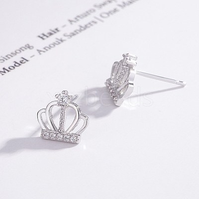 Brass Stud Earrings EJEW-BB61232-A-1
