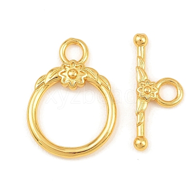 Brass Toggle Clasps KK-G548-42G-02-1