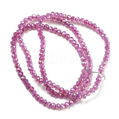 Transparent Baking Paint Glass Beads Strands DGLA-F002-02B-1