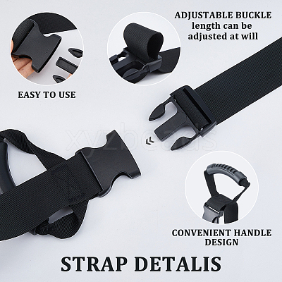 Nylon & PVC Durable Storage Strap with Carrying Handle AJEW-WH0609-762A-1