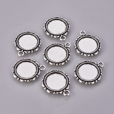 Alloy Pendant Cabochon Settings X-PALLOY-A18941-AS-FF-1