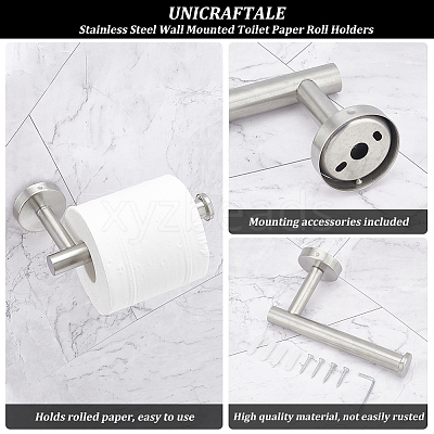 Shop UNICRAFTALE Hand Towel Holder 304 Stainless Steel No Punch Toilet  Paper Holders Adhesive Tissue Roll Holder Square Hand Towel Bar for  Bathroom Hardware Stainless Steel Color 170x44.5x73mm for Jewelry Making 