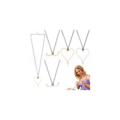 Aluminum Heart Pendant Necklaces NJEW-NB00005-1