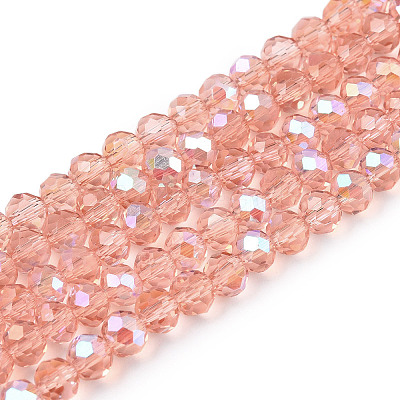 Electroplate Glass Beads Strands EGLA-A044-T4mm-L21-1