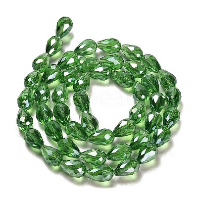Electroplate Glass Beads Strands EGLA-D015-15x10mm-19-1