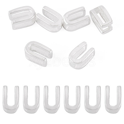 6Pcs 925 Sterling Silver Hollow Initial Beads STER-TA0001-53U-1