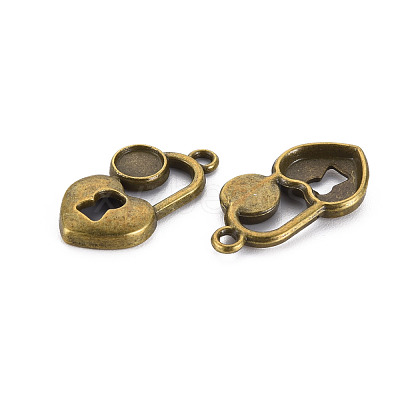 Tibetan Style Alloy Pendant Cabochon Settings PALLOY-N160-62AB-1
