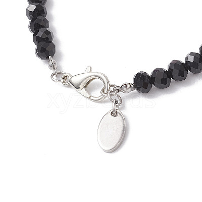 Natural Rose Quartz & Glass Round Beaded Bracelets for Women BJEW-JB12210-02-1