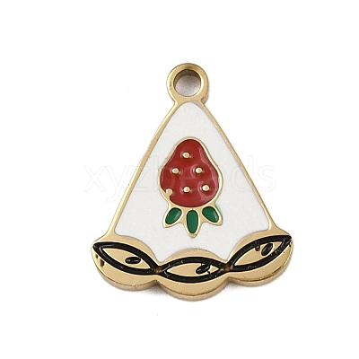304 Stainless Steel Enamel Charms LS-STAS-I338-01G-12-1