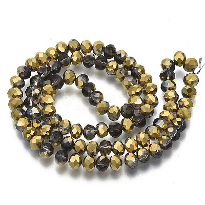 Electroplate Transparent Glass Beads Strands LS-EGLA-A034-T8mm-O22-1