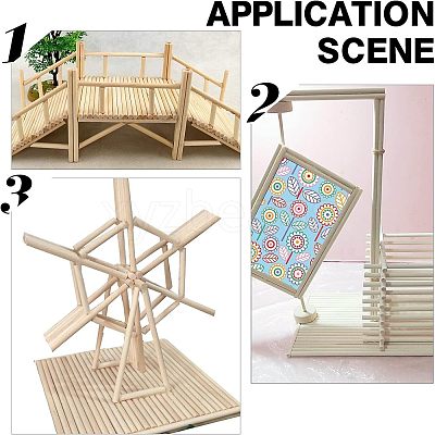 Natural Beech Wood Knitting Looms Tool Sets TOOL-WH0127-05-1