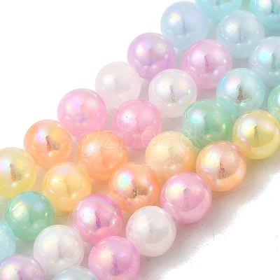 Plating Natural Selenite Beads Strands G-G120-A01-01-06-1