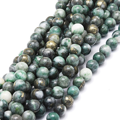 Natural Dioptase Round Beads Strands G-E569-Q01-A-1