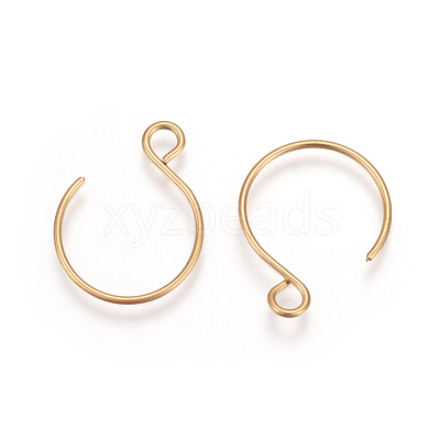 Ion Plating(IP) 304 Stainless Steel Earring Hooks X-STAS-L216-02B-G-1