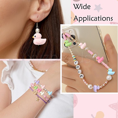16Pcs 8 Colors Baking Paint Zinc Alloy Beads FIND-CJ0004-72-1