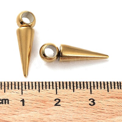 Ion Plating(IP) 201 Stainless Steel Pendants STAS-M323-28G-1-1