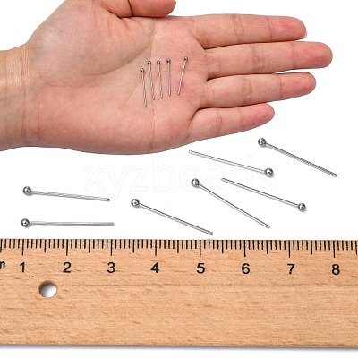 Tarnish Resistant 304 Stainless Steel Ball Head pins STAS-M010-20mm-01-1