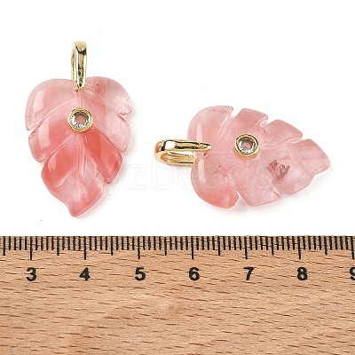 Cherry Quartz Glass Pendants GG-CBA105B-01H-G-1