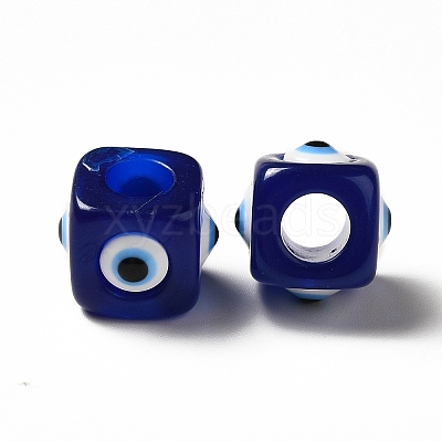 Resin Evil Eye European Beads RESI-A021-01-1