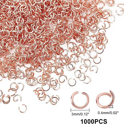 1000Pcs 304 Stainless Steel Open Jump Rings STAS-UN0029-59-1