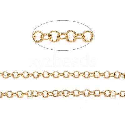 3.28 Feet Ion Plating(IP) 304 Stainless Steel Rolo Chains X-CHS-L014-06G-1