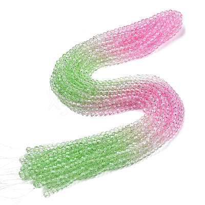 Transparent Glass Beads Strands X-GLAA-E036-07U-1