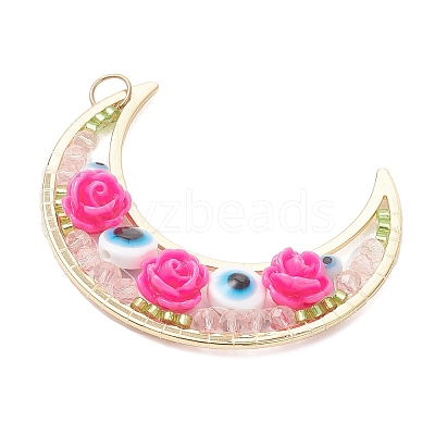 Brass Resin Pendants PALLOY-MZ01073-05-1