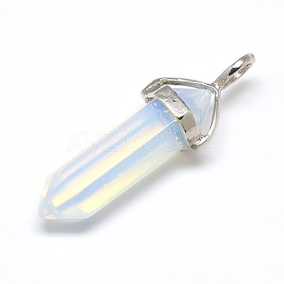 Opalite Double Terminated Pointed Pendants G-J261-B12-1