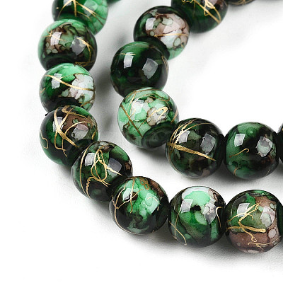 Baking Paint Glass Beads X1-DGLA-N003-8mm-B09-1