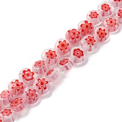 Handmade Millefiori Lampwork Beads Strands LAMP-G164-11L-1