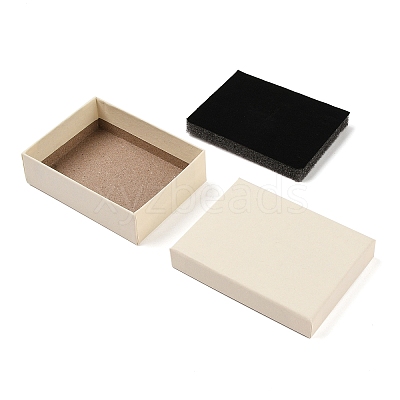Cardboard Paper Jewelry Storage Boxes with Sponge CON-P023-01D-02-1