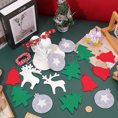 Christmas Cloth Flag Banners DIY-WH0401-91-1