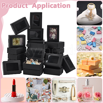 Foldable Creative Kraft Paper Mailer Boxes with Visible Window CON-WH0113-08A-01-1