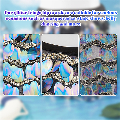 Alloy Teardrop Waist Belt AJEW-WH20008-13A-1