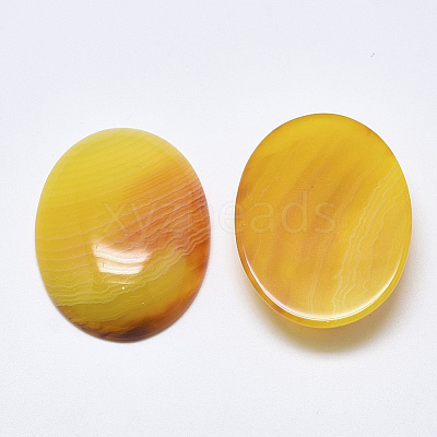Natural Banded Agate/Striped Agate Cabochons G-T122-22F-1